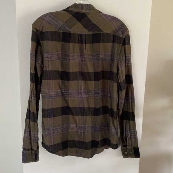 ORIGINAL PENGUIN soft light flannel shirt olive black S - Picture 5 of 5